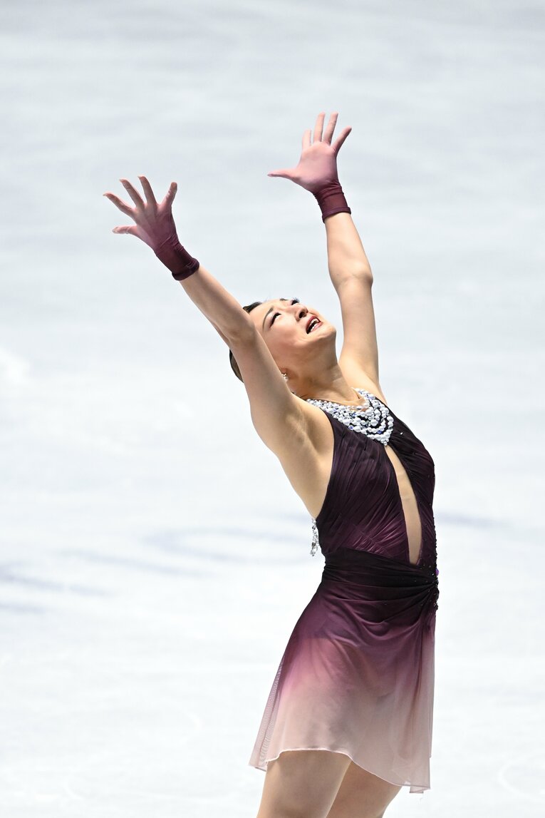 自身最後の全日本選手権で圧巻の演技を見せた坂本花織【スワイプするとそのほかの写真もご覧になれます】　©Asami Enomoto