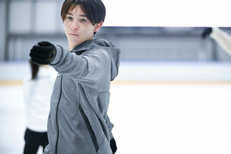 今季よりシニアに参戦するフィギュアジュニア世界王者の中田璃士（17歳）。関西アイスアリーナでの全日本強化合宿にて