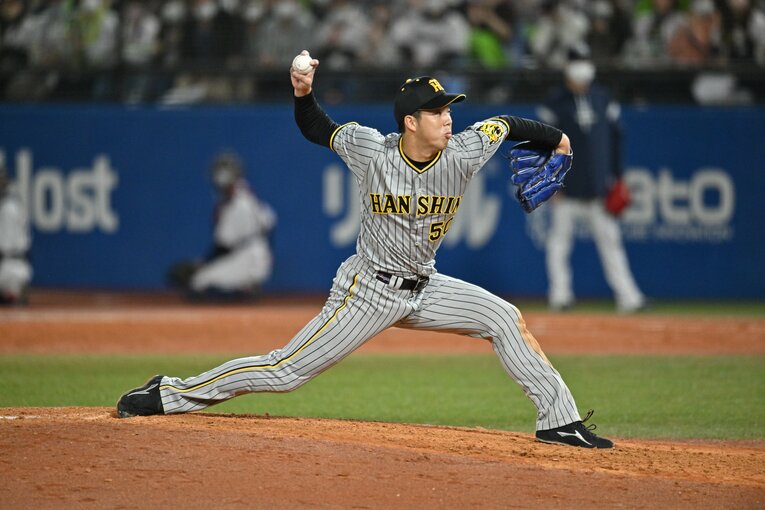 阪神時代の青柳　©︎Hideki Sugiyama