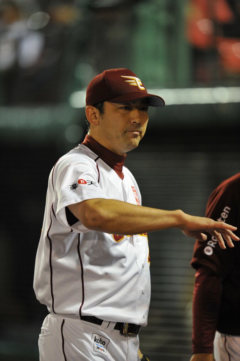 2013年、日本シリーズに登板した斎藤　©Hideki Sugiyama