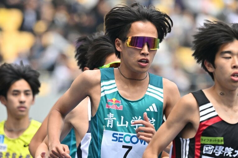 関カレの5000m、1万mで青学大唯一の入賞を果たした小河原　©Takashi Shimizu