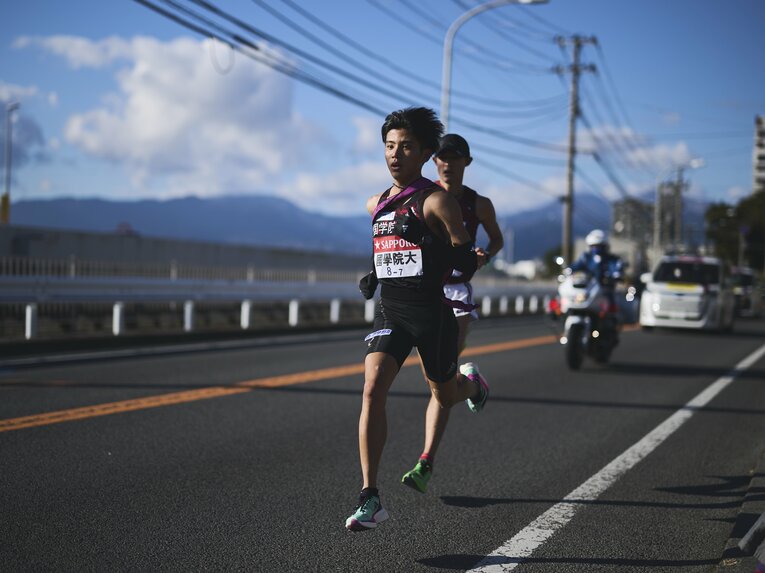 前回大会の箱根駅伝で沖縄県勢5年ぶりの出場を果たした上原　©︎Yuki Suenaga