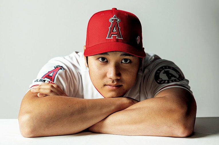 2021年の大谷翔平。両腕がたくましい　©Nanae Suzuki