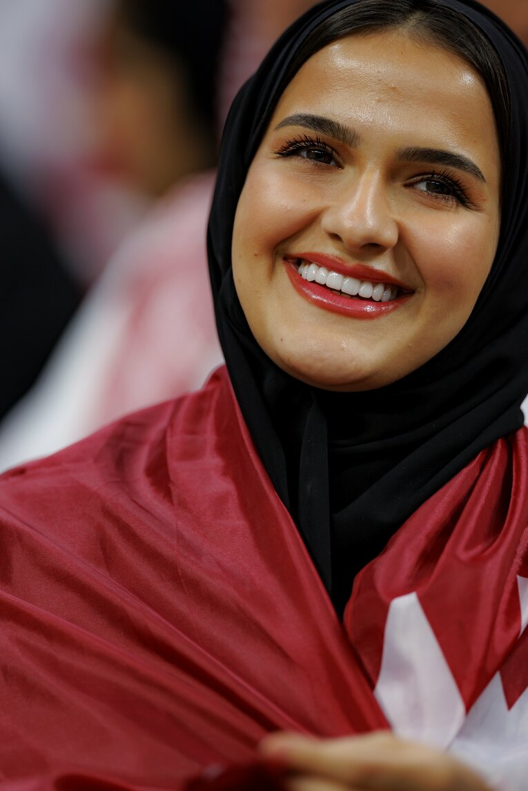 カタールサポーター　©Kiichi Matsumoto/JMPA