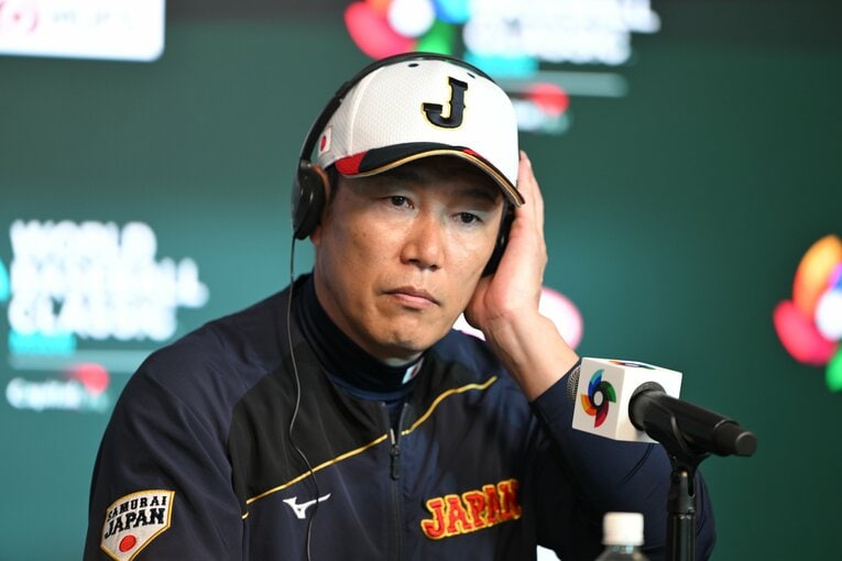 ベネズエラ戦を前に意気込みを語っていた井端監督　©︎Nanae Suzuki