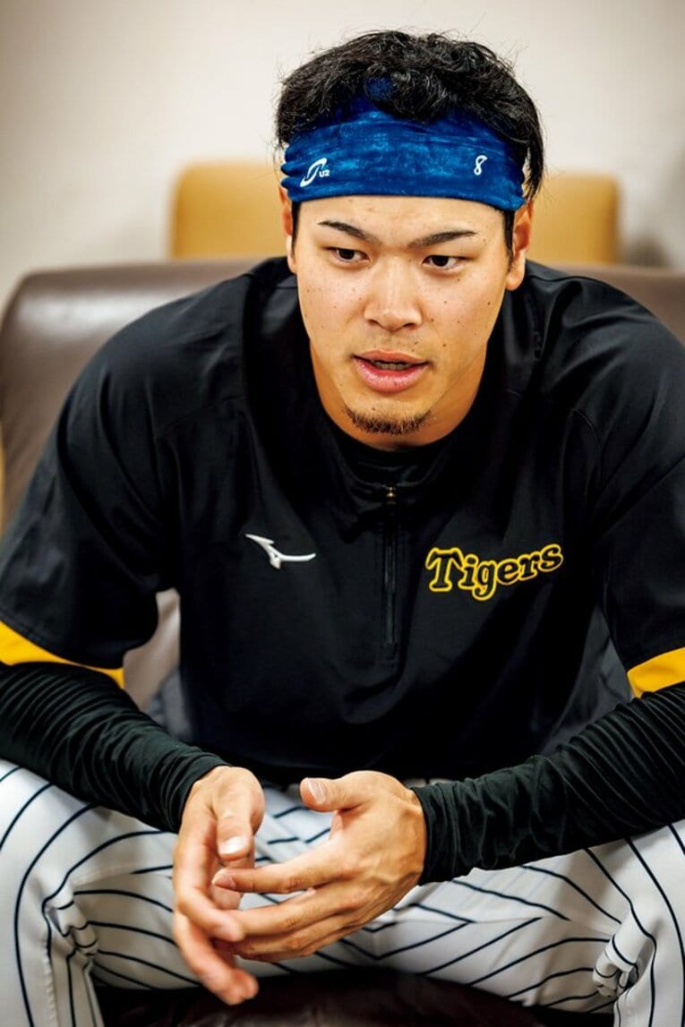 開幕前にプロ入りから3年間で感じた“壁”について語った佐藤輝明　©︎Kiichi Matsumoto