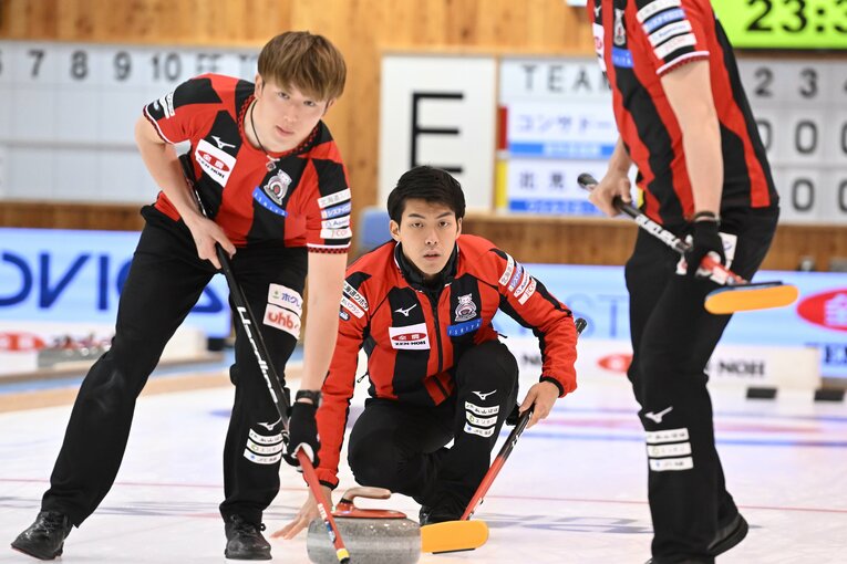 北海道コンサドーレ札幌ではスキップも務めた谷田、高校までは野球と並行してカーリングをしていた　©JCA IDE