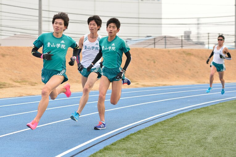 2015年撮影、青学大の練習風景 ©Takashi Shimizu
