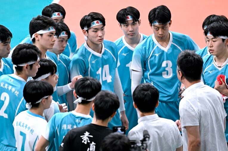 今年1月の春高バレーで準優勝を果たした清風高校　©︎Hiroyuki Nakamura