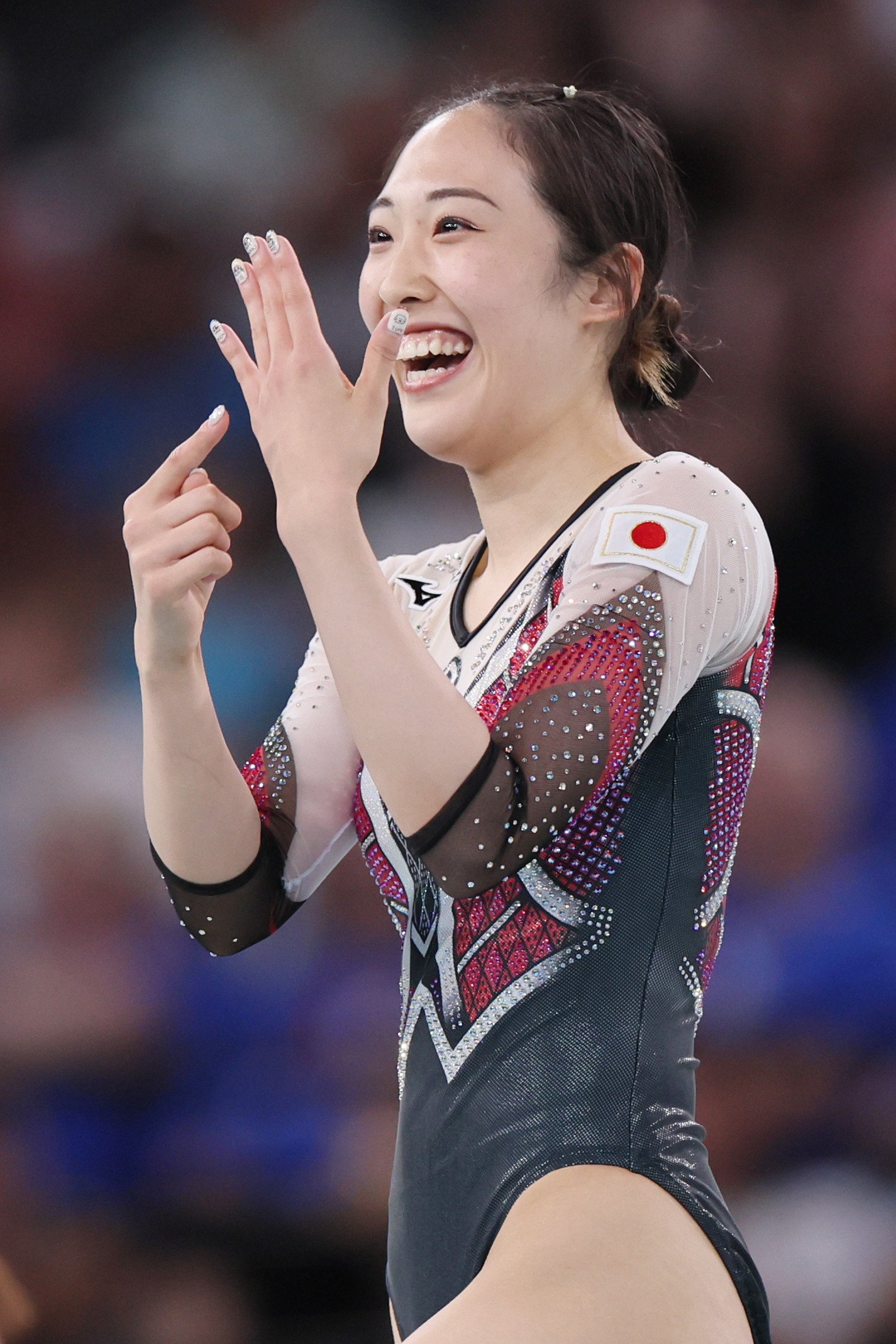 決勝の演技を笑顔で終えた森ひかる　©JIJI PRESS