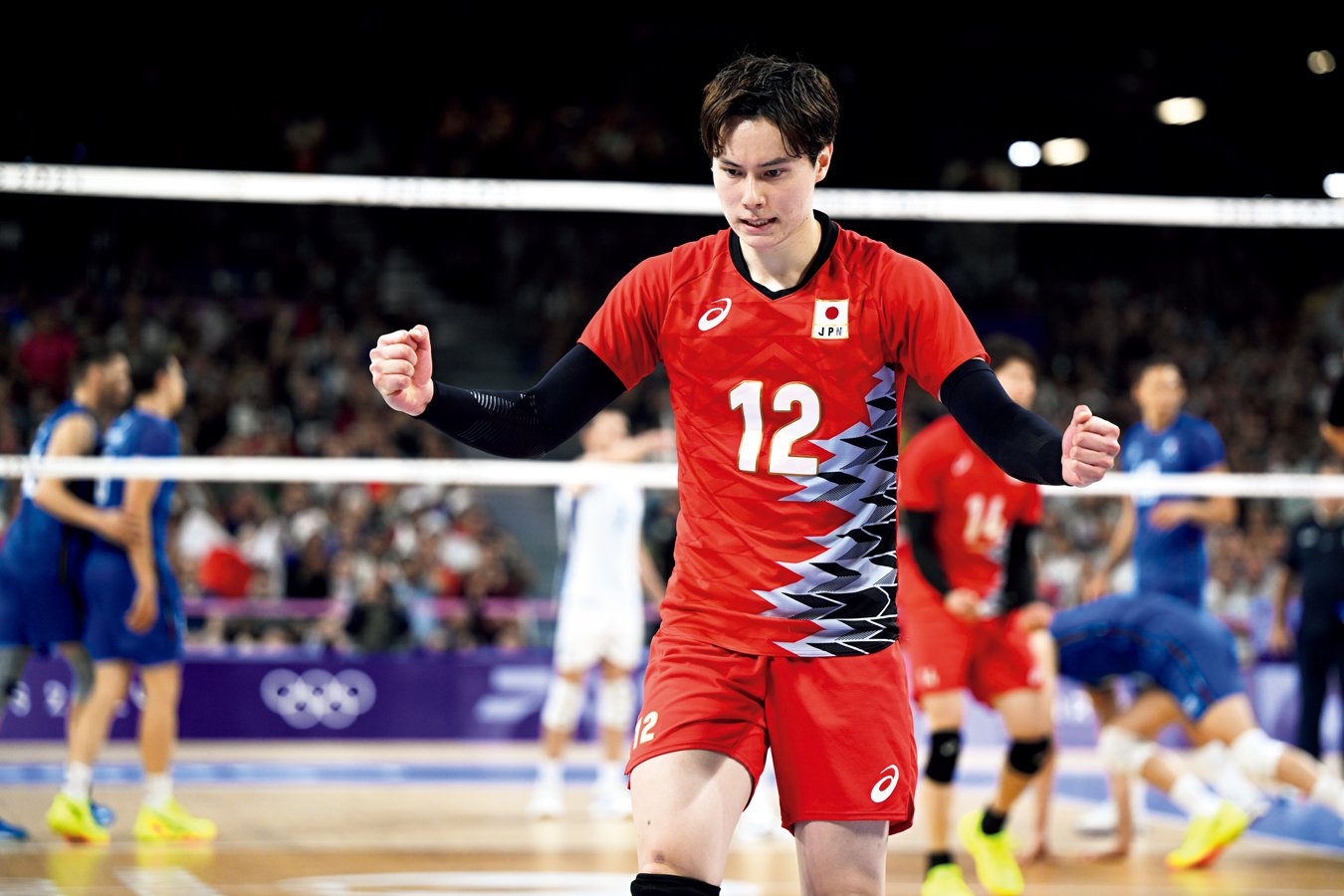 レシーブで何度もチームを救った高橋藍 ©Asami Enomoto/JMPA