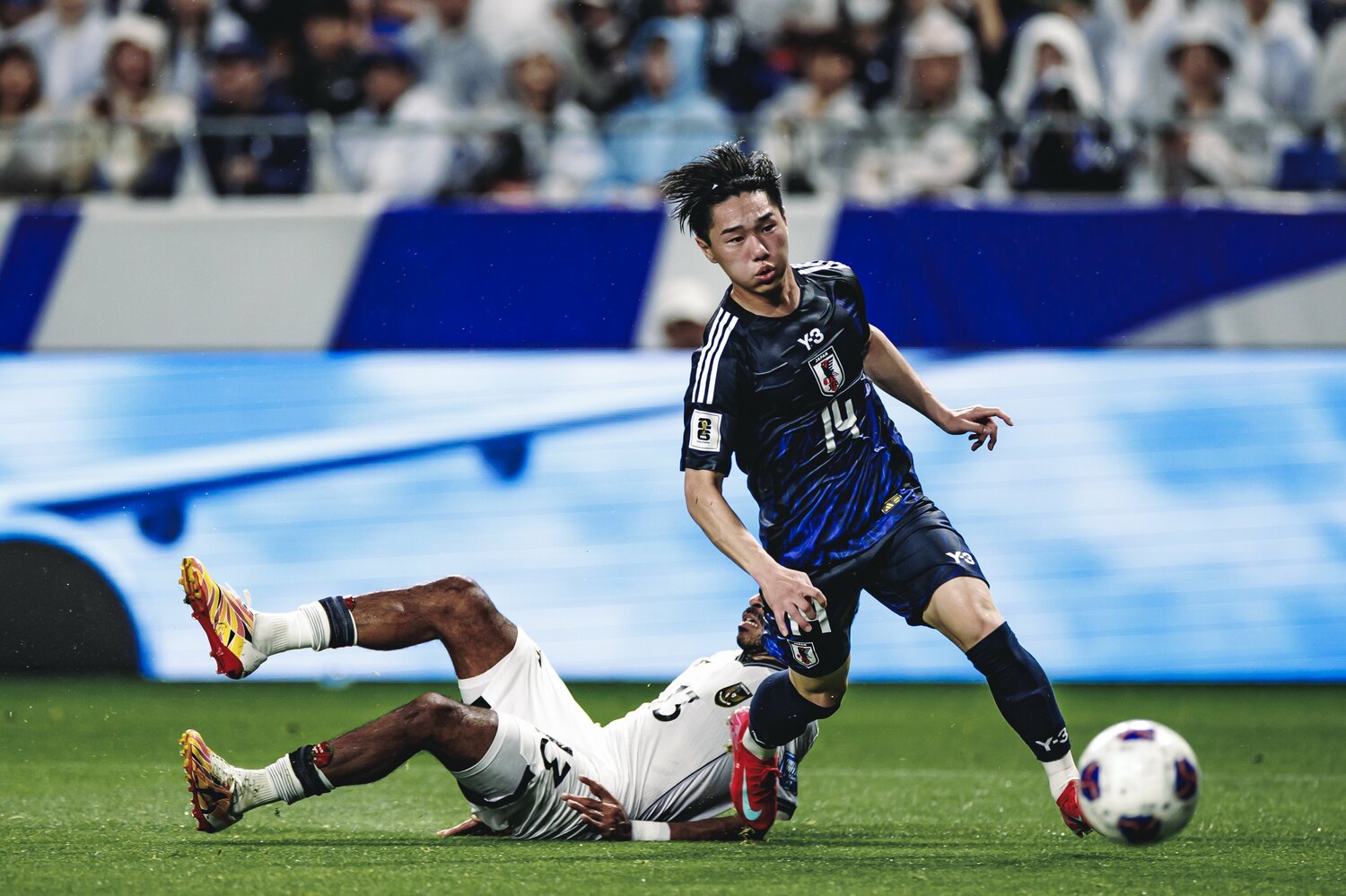 三戸舜介はインドネシア戦で得点に絡む活躍を見せた ©Kiichi Matsumoto