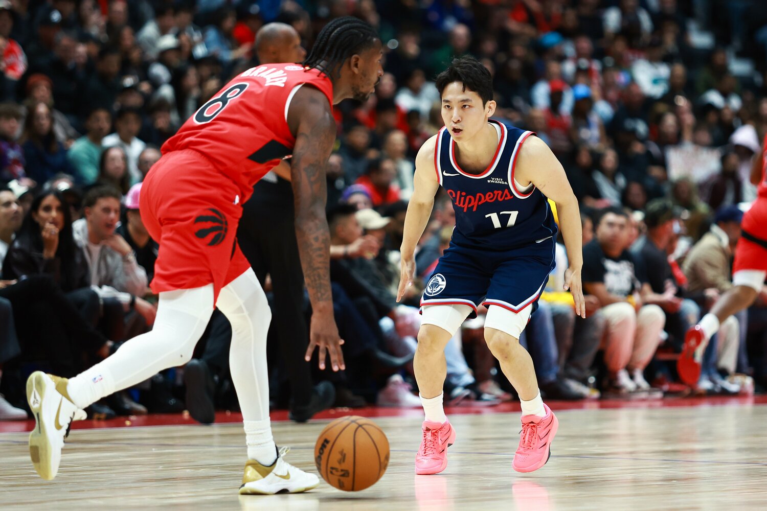 ラプターズ戦を最後に契約を解除された河村 ©︎Elizabeth Ruiz Ruiz/Getty Images