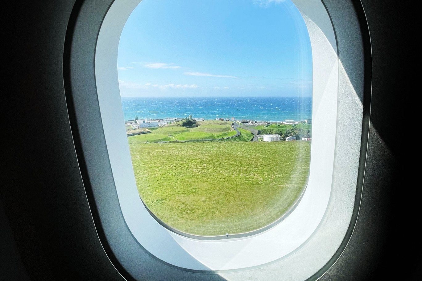 到着間際に機内から撮影