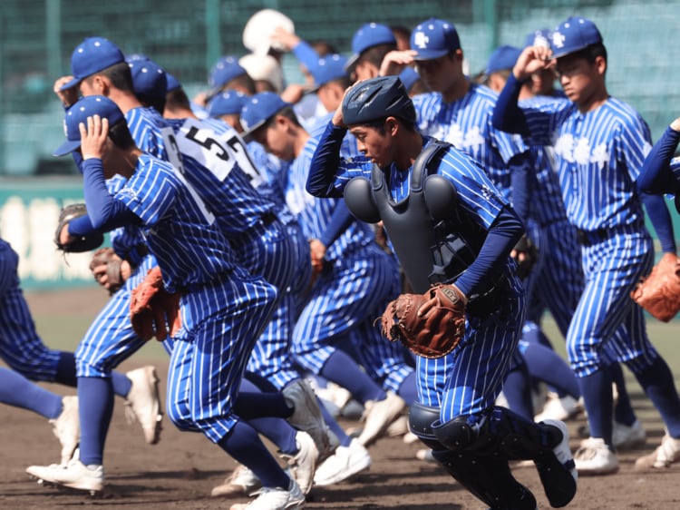 青藍泰斗高校 ストライプ 応援ユニフォーム 青藍泰斗高校 ストライプ 応援ユニフォーム Lサイズ - メルカリ