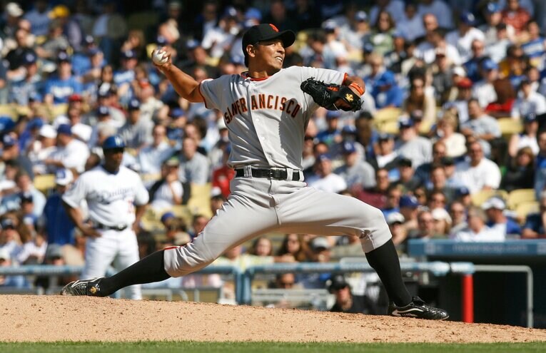 1年間、ジャイアンツでプレーした藪恵壹　©︎Getty Images