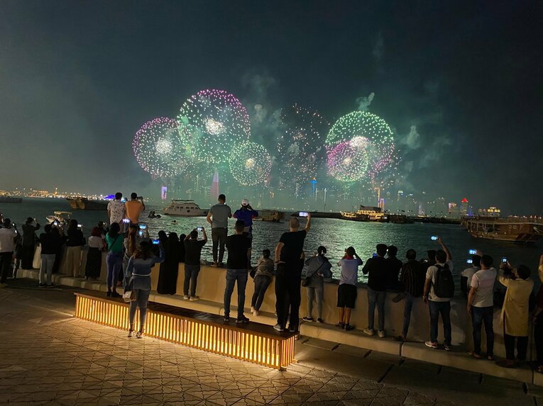 11月20日のファンフェスティバルで打ち上がった花火　©Kei Totsuka