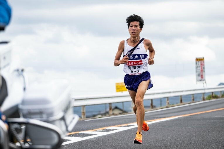 3区を走った田澤　©Nanae Suzuki