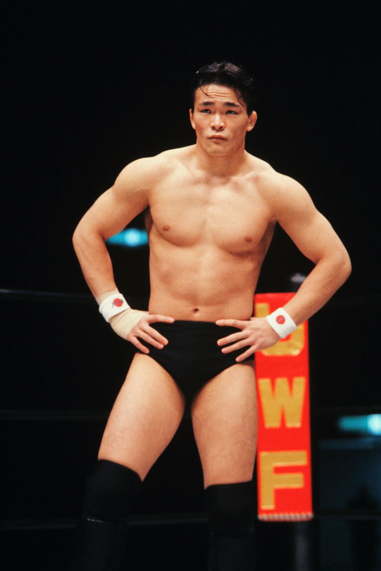 デビュー1年目の頃の山本喧一（1995年撮影）　©AFLO