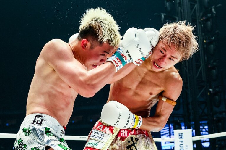 『THE MATCH 2022』で武尊と激闘を繰り広げた那須川天心が、NumberWebの独占インタビューに応じた ／ photograph by THE MATCH 2022/Susumu Nagao