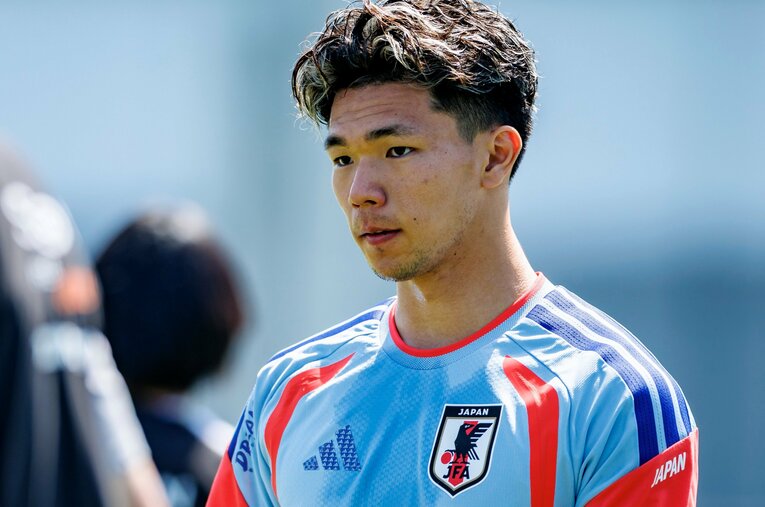 史上最小となるA代表1試合でW杯代表入りを果たした塩貝健人（21歳） ／ photograph by Getty Images