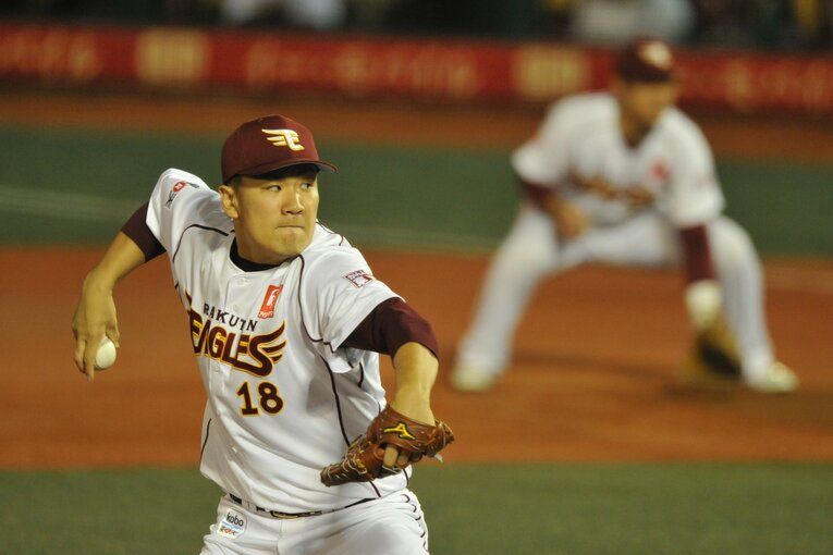 日本シリーズ2度目のマウンドに上がった田中将大　©︎Hideki Sugiyama