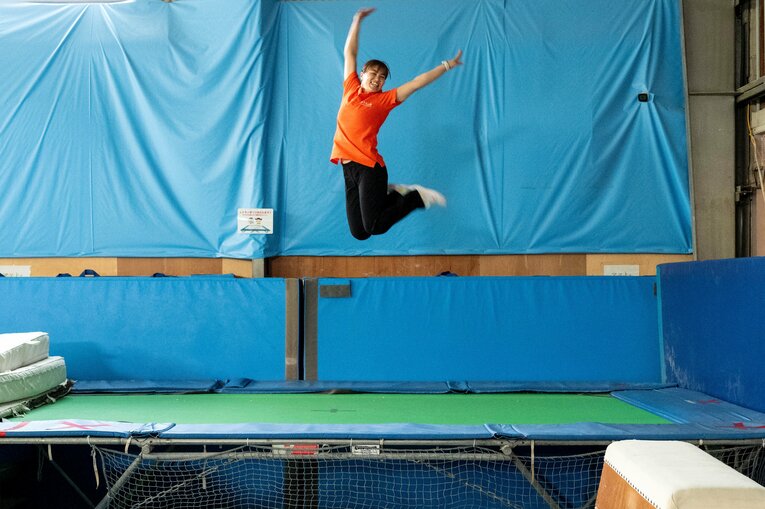 現在は姫路市の体操クラブ『おさるの森』で、ダンス教室などのインストラクターを務めている　©Takashi Shimizu