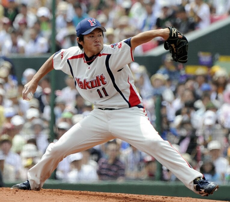 2011年オールスター第三戦で先発した由規　©Kyodo News