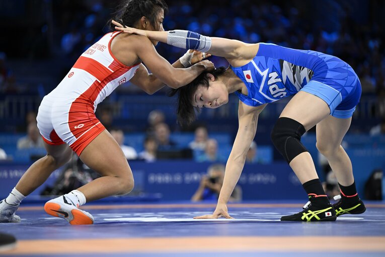 レスリング女子53kg決勝、藤波朱理vs.ルシアジャミレス・ジェペスグスマン　©Asami Enomoto/JMPA