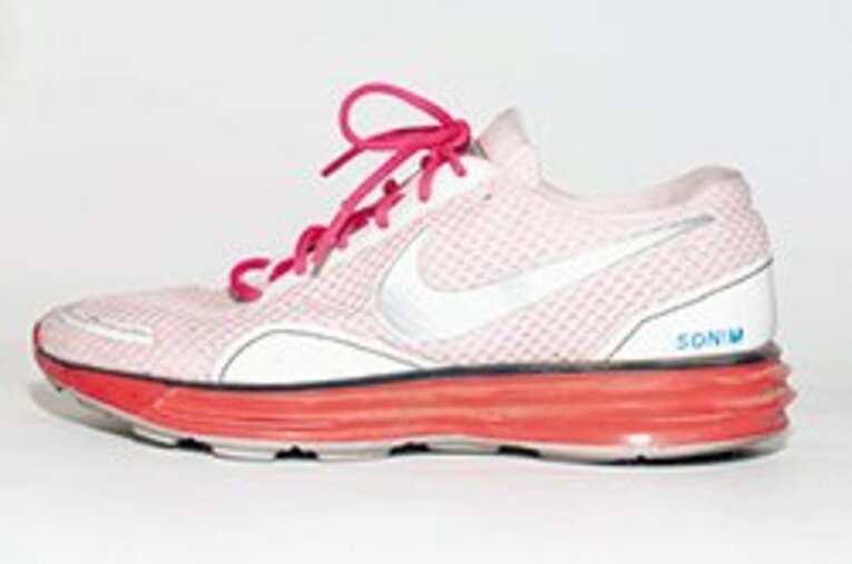 NIKEiDでオーダーメイドしたシューズには、名前も入っています。