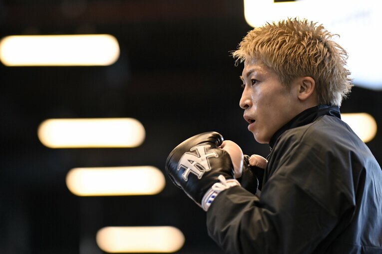 ピカソ戦直前、現地リヤドでの井上尚弥のジムワーク　©Hiroaki Finito Yamaguchi