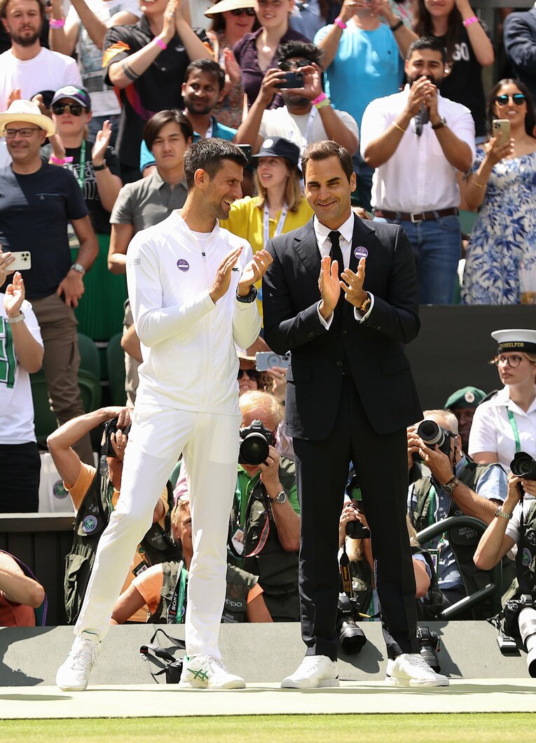 2022年のウィンブルドンではジョコビッチとは異なりスーツ姿で登場　©Getty Images