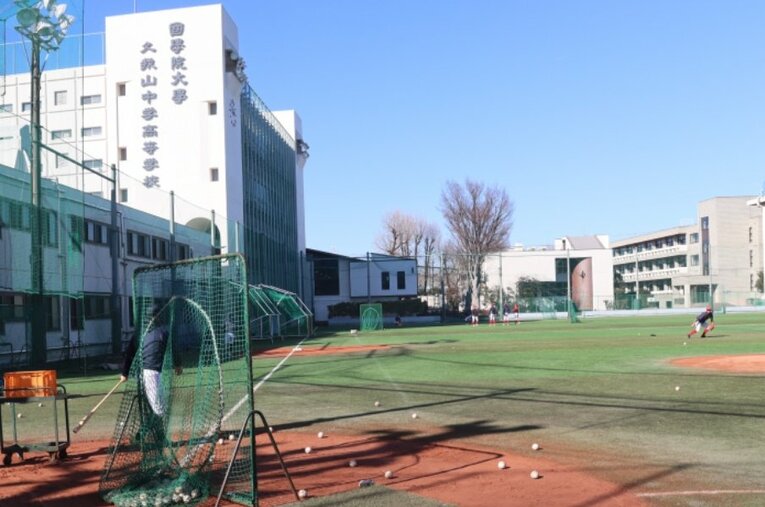 センバツ初勝利→4強入りを果たした國學院久我山高校の練習グラウンド　©Yuki Kashimoto