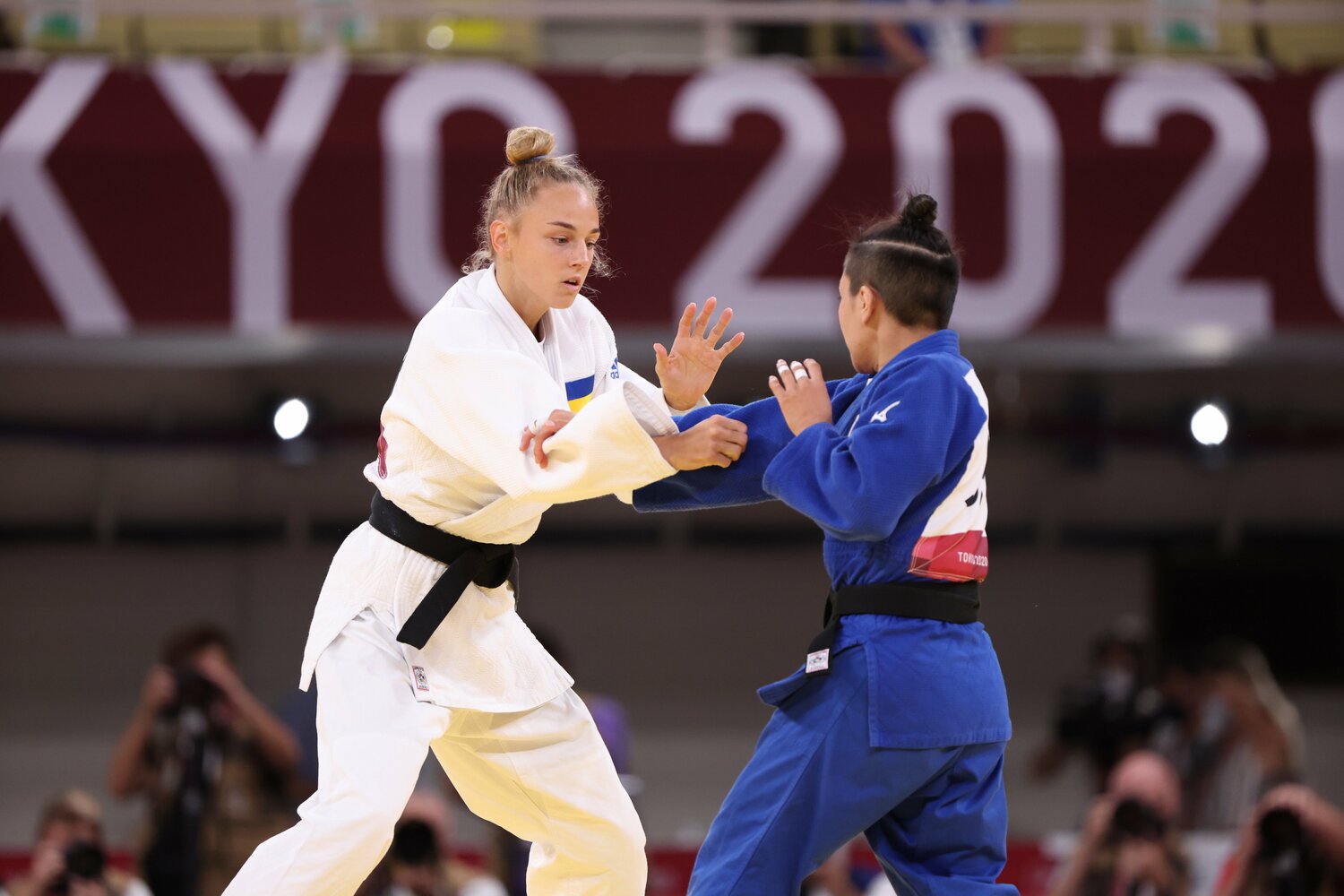 東京五輪で渡名喜風南に敗れ、銅メダルを獲得したウクライナのビロディド　©JMPA