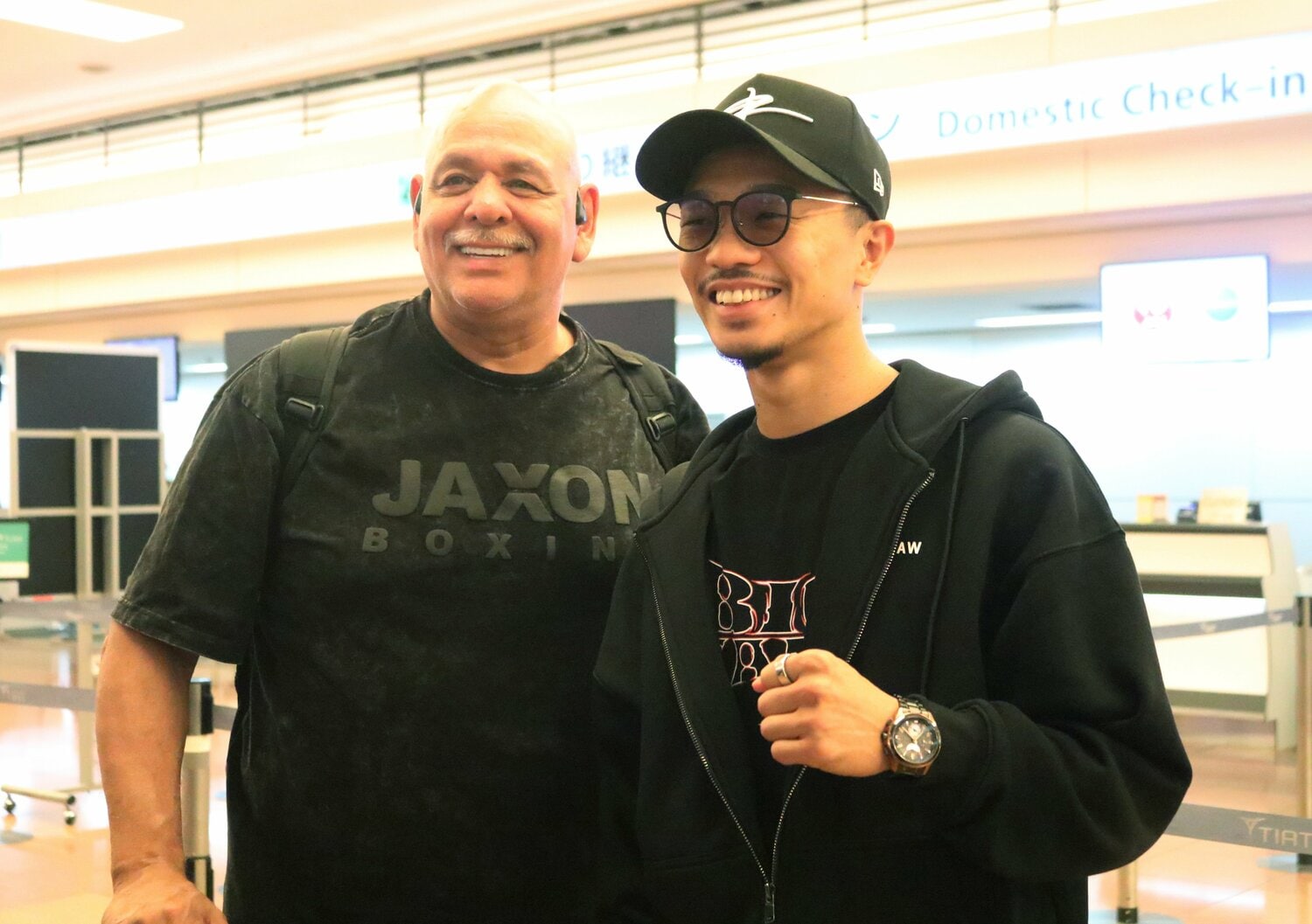 充実した表情でLA合宿を振り返った中谷　©︎JIJI PRESS