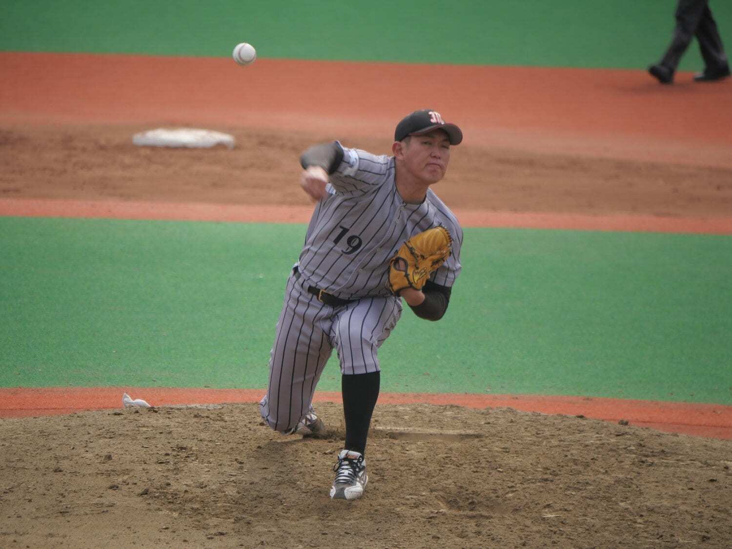 抑えは社会人の代表格とも言える廣畑敦也（三菱自動車倉敷オーシャンズ）に託す　©︎PABB-lab