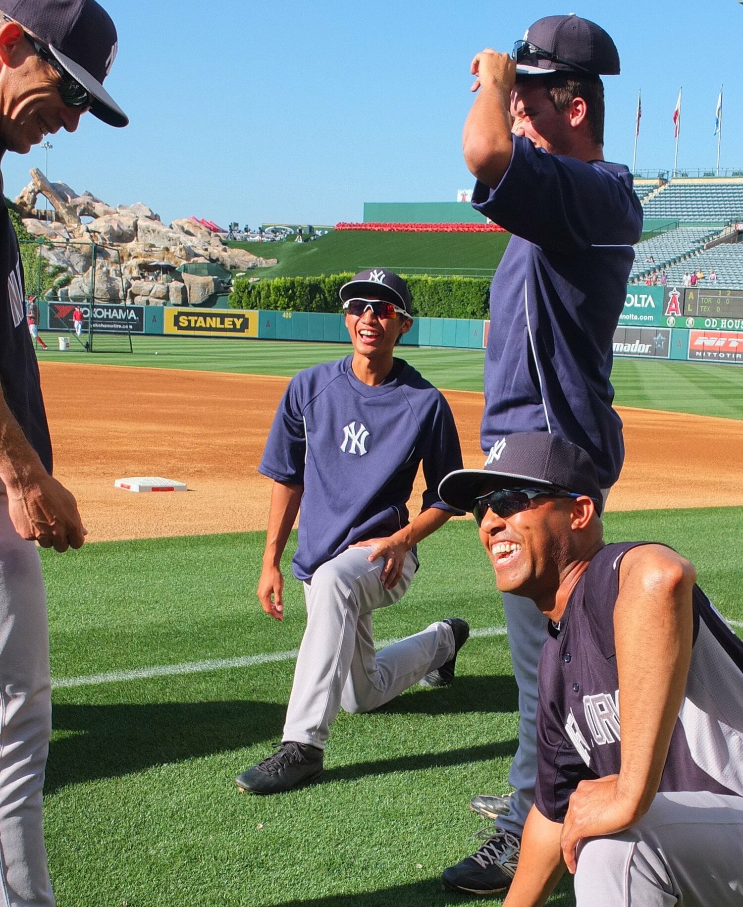 リベラ（右下）などと一緒に練習　©JIJI PRESS