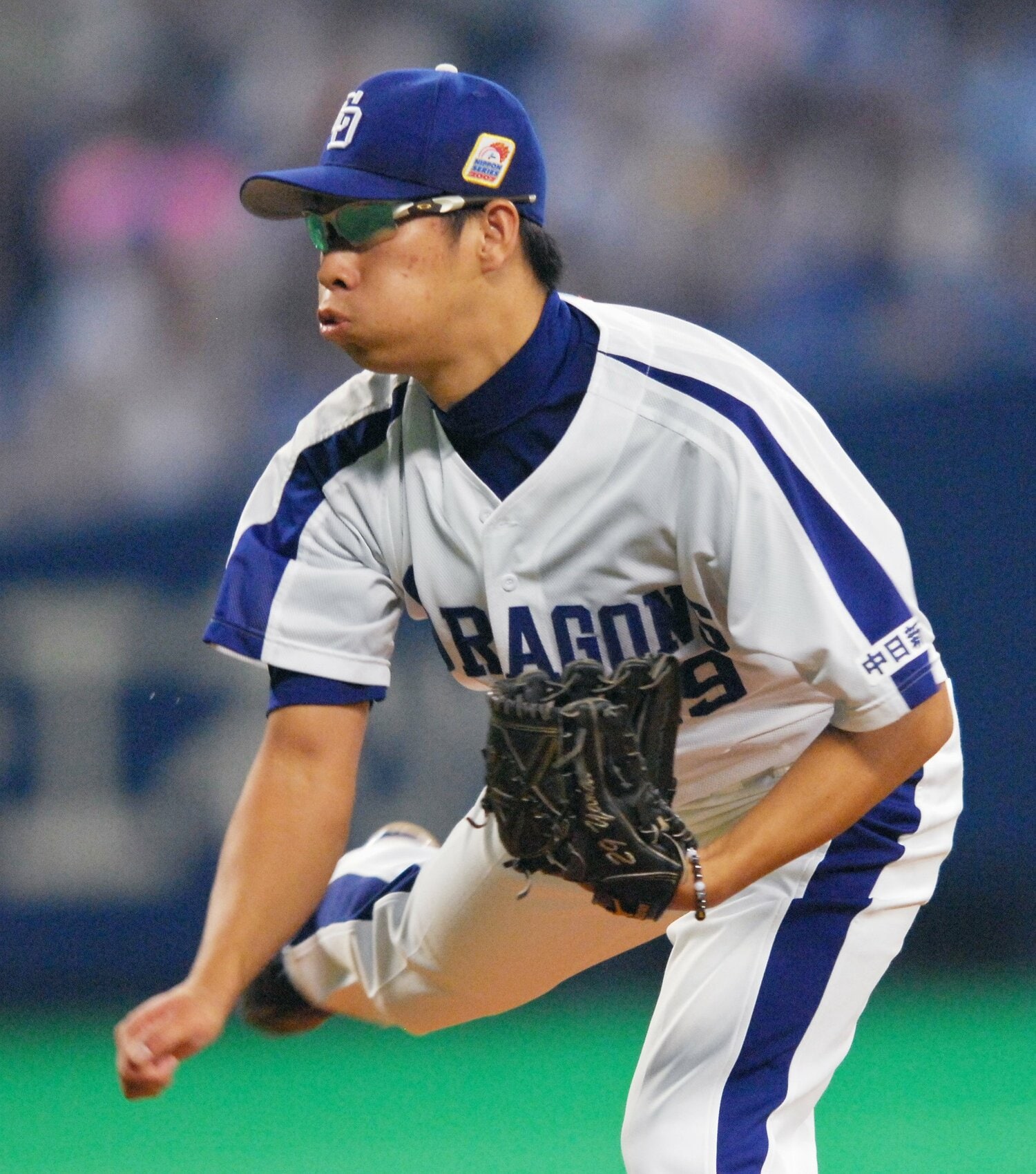 谷繁の一言に救われたという山井。８回まで完全投球の熱投は日本一の栄誉とともに伝説となった　©︎JIJI PRESS