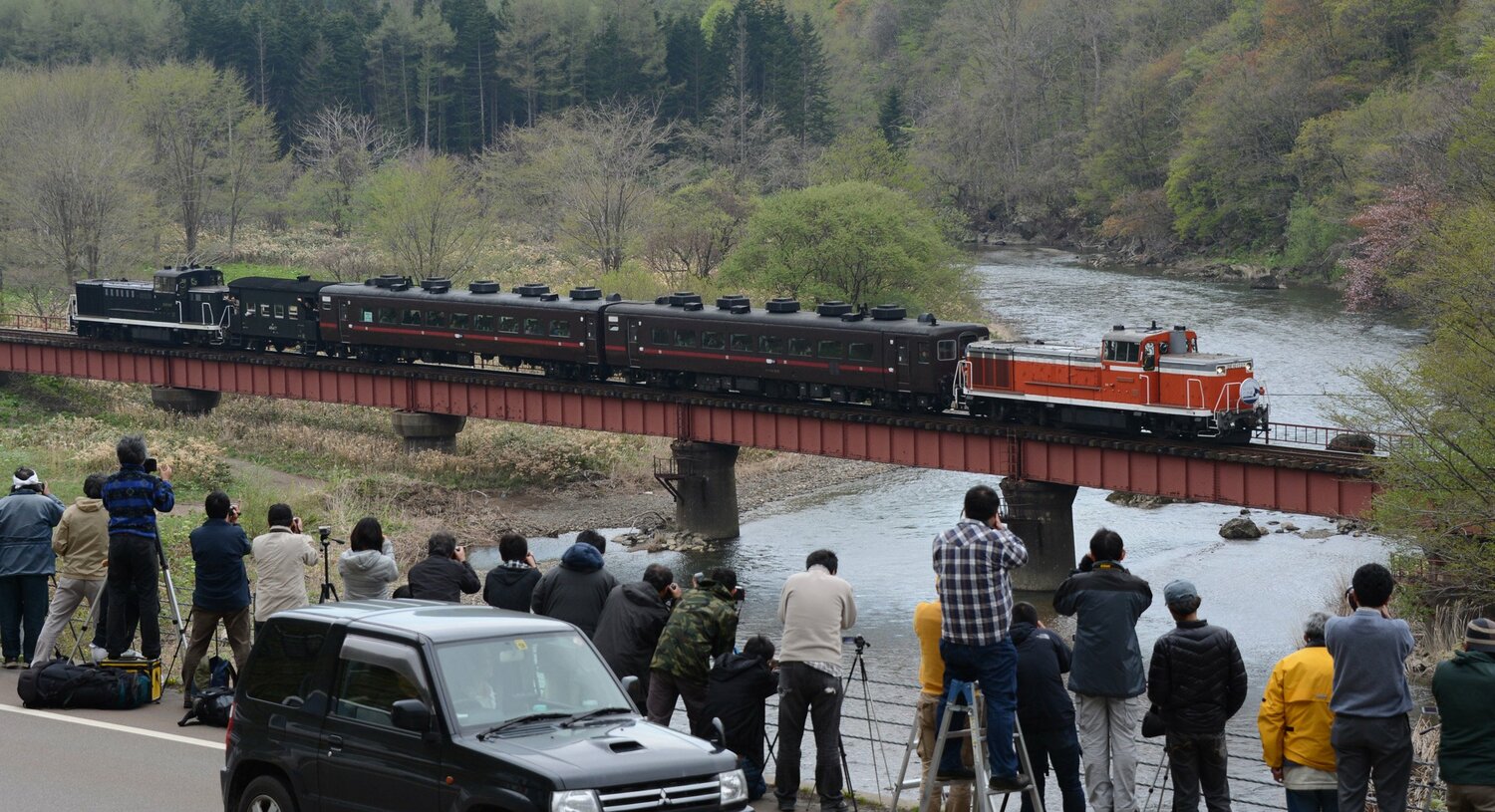2014年に運行終了した江差線　©JIJI PRESS