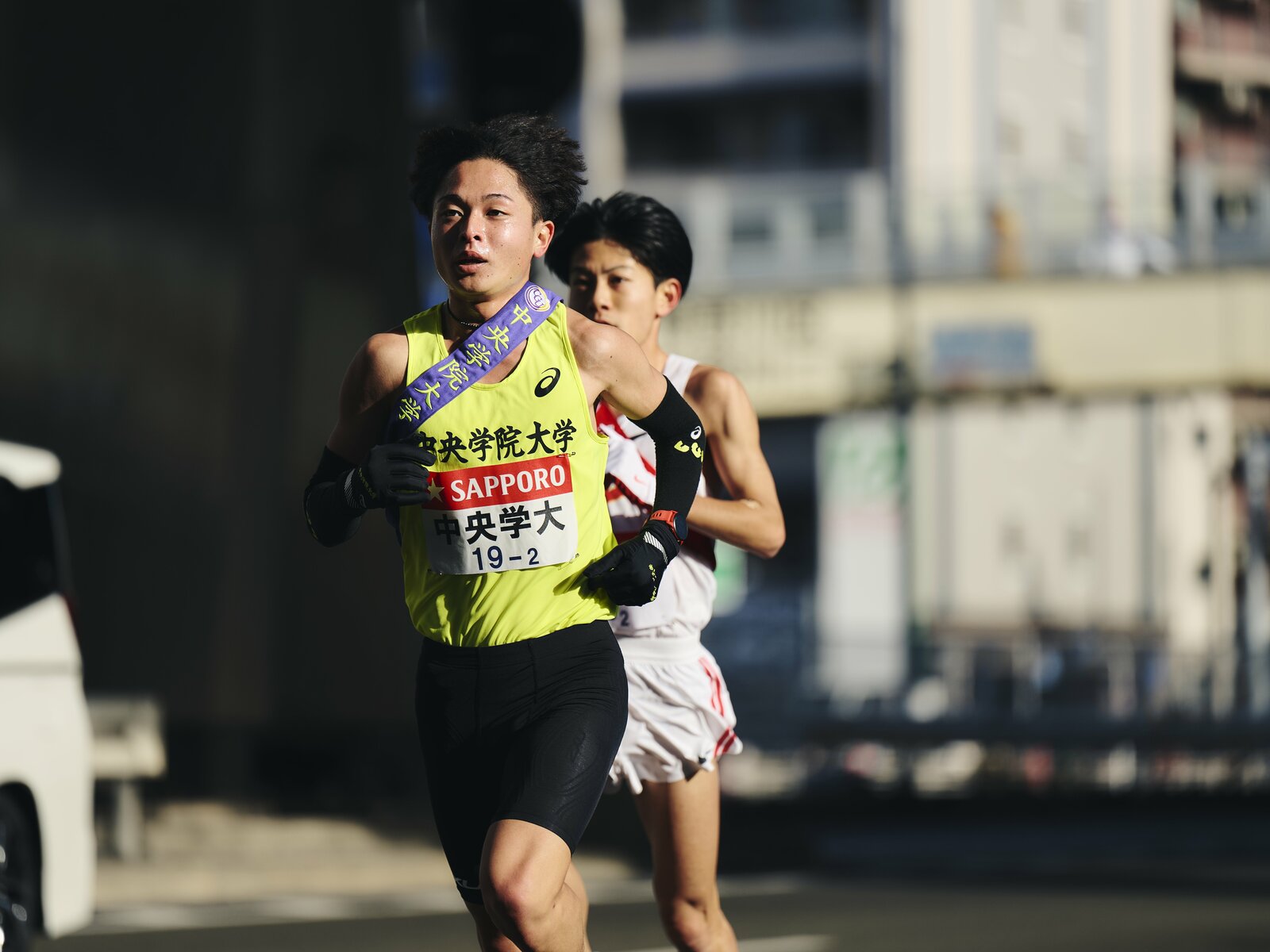 箱根駅伝2区を3年連続で走った吉田　photograph by Yuki Suenaga