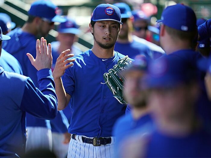 ダルビッシュは根っからの大阪人。大緊張の初登板後でも笑いは取る。＜Number Web＞ photograph by Getty Images