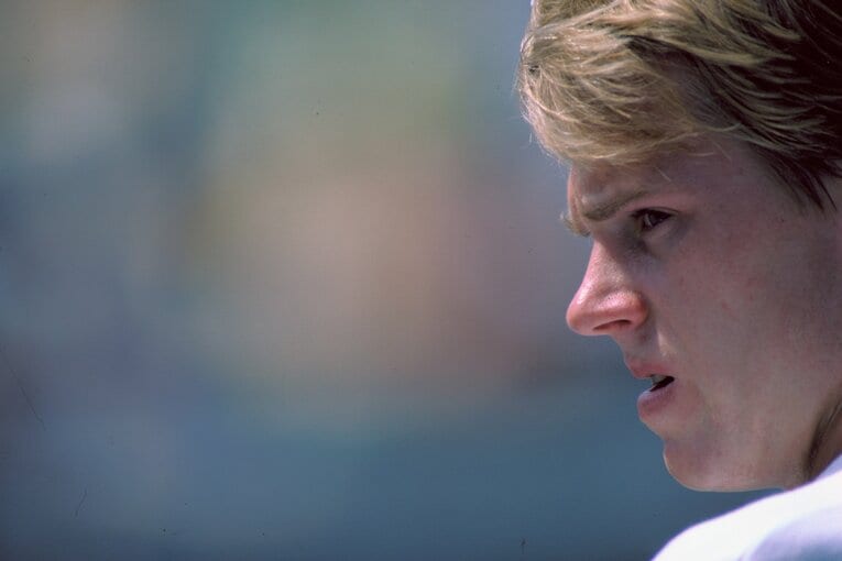 1987年、サントリー・ジャパン・オープンで来日した「芝の貴公子」ステファン・エドバーグ　©Kazuhito Yamada