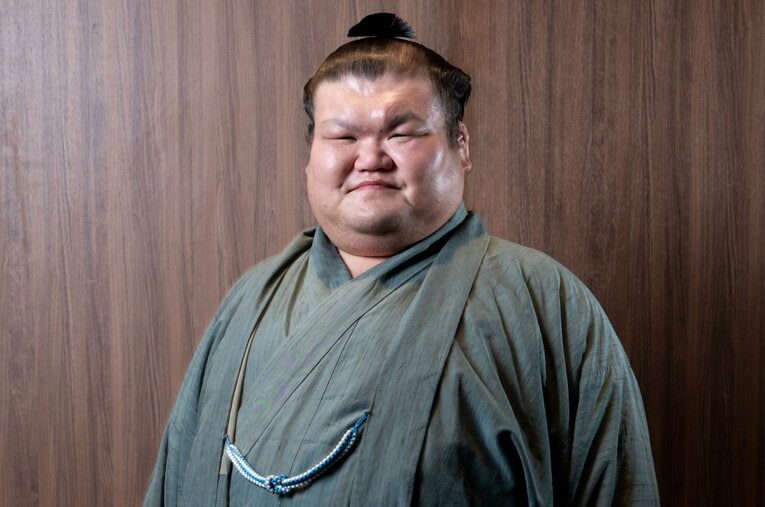 9月場所で現役引退した序二段力士、越ノ龍（45歳）。30年の力士生活に別れを告げた ／ photograph by Miki Fukano