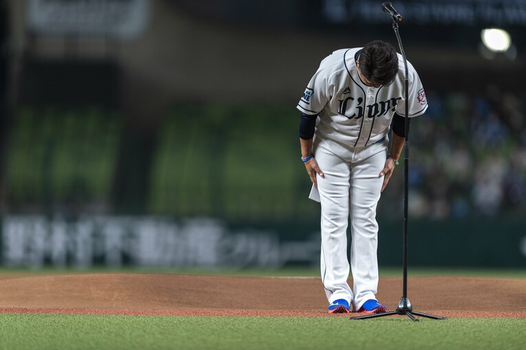 2021年12月の引退セレモニー　©Takuya Sugiyama