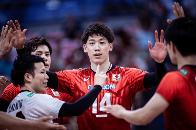 ネーションズリーグ準々決勝（vsスロベニア）©︎FIVB