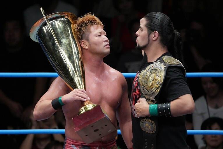 王道トーナメントに優勝した宮原健斗は斉藤ジュンの三冠ヘビー級王座に挑む　©Essei Hara