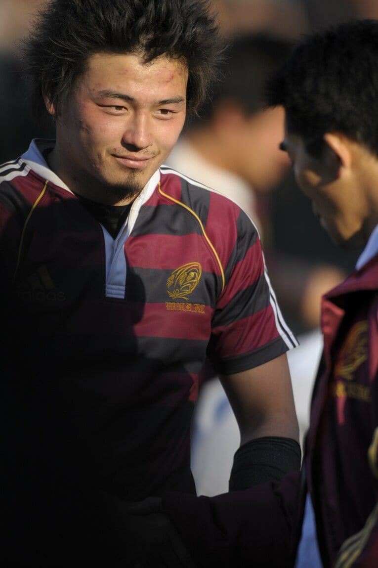 早稲田大、4年生のときの五郎丸歩。08年3月の日本選手権・東芝戦　©BUNGEISHUNJU