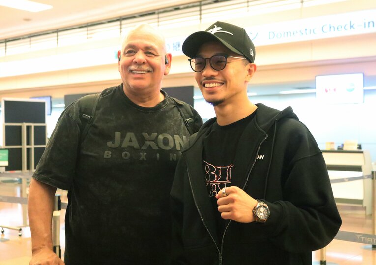 充実した表情でLA合宿を振り返った中谷　©︎JIJI PRESS