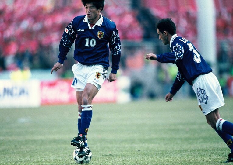 呂比須ワグナー、名波浩（1997年W杯予選）©︎Naoya Sanuki