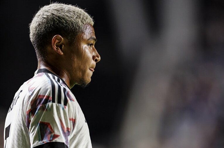 バングーナガンデ佳史扶は日本代表3月シリーズ、コロンビア戦でA代表デビューを飾っている　©Kiichi Matsumoto/JMPA